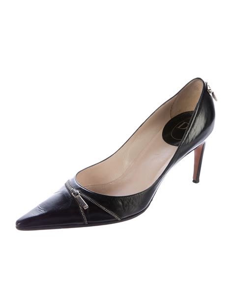 dior black heels|christian dior pointed toe pumps.